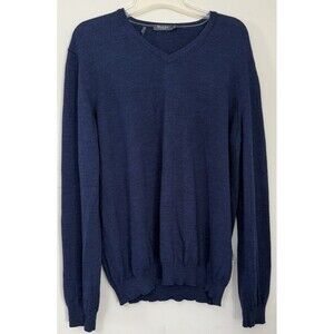 Maerz Muenchen Dark Blue 100% Virgin Wool Sweater Men’s Preppy Old Money Sz 52